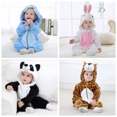 9 Styles Kids Cute Animals Plush Flannel Pajamas Childern One-Piece Suit Cartoon Winter Soft Warm Home Clothes