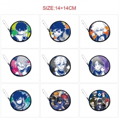 9 Styles Blue Lock PU Round Cartoon Pattern Anime Coin Purse