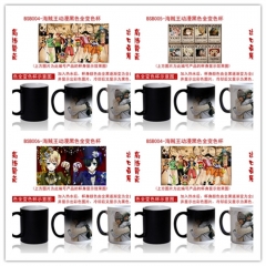 3 Styles One Piece Cartoon Pattern Ceramic Cup Anime Changing Color Ceramic Mug