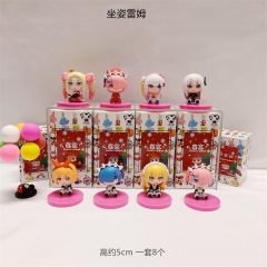 8PCS/SET 5CM Re: Life in a Different World from Zero Cartoon Blind Box Anime PVC Figure Toy