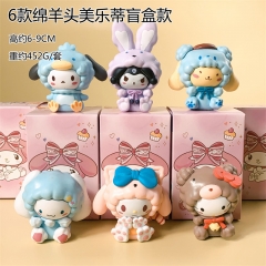 6PCS/SET 6-9CM Sanrio Kuromi My Melody Cartoon Blind Box Anime PVC Figure Toy
