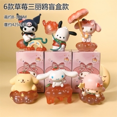 6PCS/SET 8-11CM Sanrio Kuromi My Melody Cartoon Blind Box Anime PVC Figure Toy