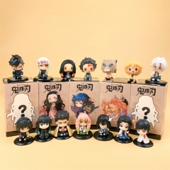 14PCS/SET 5CM Demon Slayer: Kimetsu no Yaiba Cartoon Blind Box Anime PVC Figure Toy
