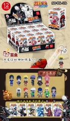 12 PCS/SET Naruto Cartoon Anime Figure Keychain Blind Box