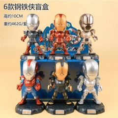 6PCS/SET 10CM Marvel Iron Man Venom Cartoon Blind Box Anime PVC Figure Toy