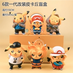 6PCS/SET 10CM Pokemon Cartoon Blind Box Anime PVC Figure Toy