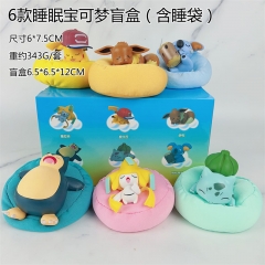 6PCS/SET 6-7.5CM Pokemon Cartoon Blind Box Anime PVC Figure Toy