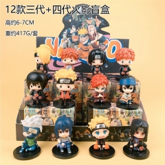 12PCS/SET 6-7CM Naruto Cartoon Blind Box Anime PVC Figure Toy