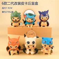 6PCS/SET 7-9CM Pokemon Cartoon Blind Box Anime PVC Figure Toy