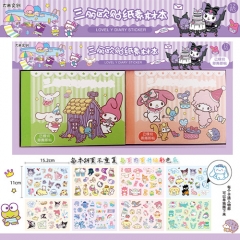 12 PCS/SET 2 Styles Sanrio Anime Sticker Material Book