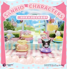 6pcs/set Original Sanrio Kuromi Cinnamoroll babyCinnamoroll Cartoon Game Blind Box Anime PVC Figure