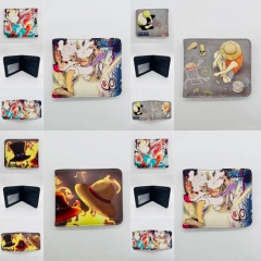 3 Styles One Piece Cartoon Pattern Short Purse Anime Wallet
