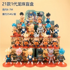 21PCS/SET 6-7CM Dragon Ball Z Cartoon Blind Box Anime PVC Figure Toy