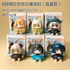 6PCS/SET 4.5-6CM Arknights Cartoon Blind Box Anime PVC Figure Toy