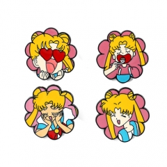 4 Styles Pretty Soldier Sailor Moon Anime Alloy Brooch Badge