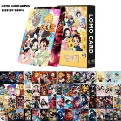 5.4*8.5CM 60PCS/SET Demon Slayer: Kimetsu no Yaiba Anime Paper Lomo Card