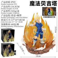 14.5CM Dragon Ball Z Vegeta IV Cartoon PVC Anime Figure Toy With Light