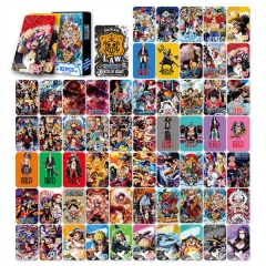 5.4*8.5CM 60PCS/SET One Piece Anime Paper Lomo Card+ Sticker