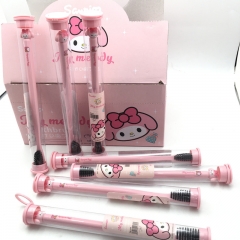 3 Styles 24PCS/SET Sanrio Hello Kitty Kuromi Cinnamoroll My Melody Anime Toothbrush