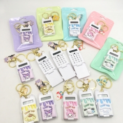 12PCS/SET Sanrio Hello Kitty Kuromi Cinnamoroll My Melody Anime Calculator