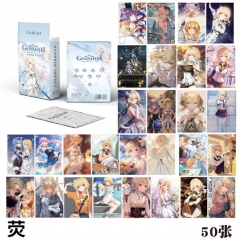 5.7*8.7CM 50PCS/SET Genshin Impact Lumine Paper Anime Lomo Card