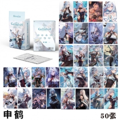 5.7*8.7CM 50PCS/SET Genshin Impact Shenhe Paper Anime Lomo Card