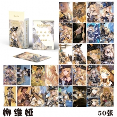 5.7*8.7CM 50PCS/SET Genshin Impact Navia Paper Anime Lomo Card