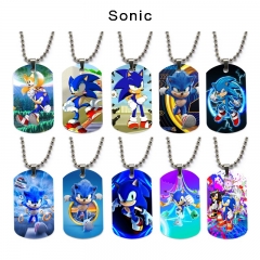 10 Styles Sonic The Hedgehog Cartoon Character Decoration Anime Alloy Necklaces