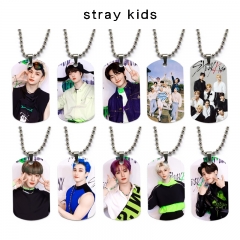 10 Styles K-POP Stray Kids Cartoon Character Decoration Anime Alloy Necklaces