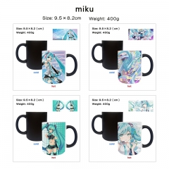 7 Styles Hatsune Miku Cartoon Pattern Ceramic Cup Anime Changing Color Ceramic Mug