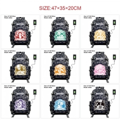 9 Styles One Piece Anime Cosplay Cartoon Canvas Colorful Backpack Bag With Data Line Connector