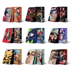 5.4*8.5CM 92PCS/SET Different Anime Theme One Piece Naruto Blue Lock Haiyuu My Hero Academia Spy Family  Anime Paper Lomo Card