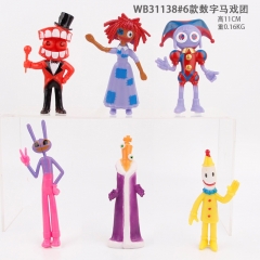 6PCS/SET 11CM The Amazing Digital Circus Cartoon Anime PVC Figure Toy Doll