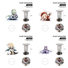 12 Styles Genshin Impact Acrylic Spring Shaker Anime Standing Plates