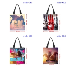 33x38CM 4 StylesKing Kong vs. Godzilla Shopping Bag Canvas Anime Handbag
