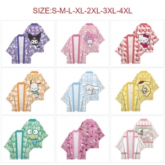 9 Styles Sanrio Anime 97% Polyester+3% Spandex Material Kimono Cloak