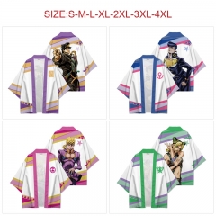 7 Styles JoJo's Bizarre Adventure Anime 97% Polyester+3% Spandex Material Anime Kimono Cloak
