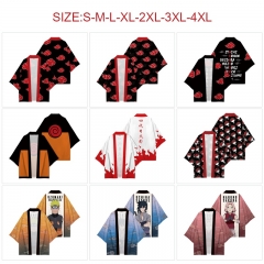 11 Styles Naruto Anime 97% Polyester+3% Spandex Material Kimono Cloak