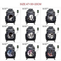 11 Styles Bungo Stray Dogs Anime Cosplay Cartoon Canvas Colorful Backpack Bag With Data Line Connector