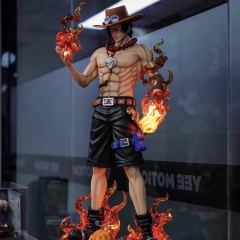 73CM One Piece Portgas·D· Ace PVC Anime Figure Model Toy (with Light)