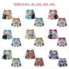 9 Styles（S-4XL）Jujutsu Kaisen Anime 97% Polyester+3% Spandex Material Beach Pants