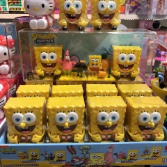 12PCS/SET SpongeBob SquarePants Cartoon Anime PVC Figures Surprise Blind Box