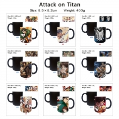 12 Styles Attack on Titan/Shingeki No Kyojin Cartoon Pattern Ceramic Cup Anime Changing Color Ceramic Mug