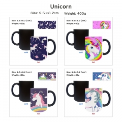 5 Styles Unicorn Cartoon Pattern Ceramic Cup Anime Changing Color Ceramic Mug