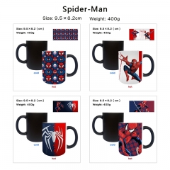 5 Styles Spider Man Cartoon Pattern Ceramic Cup Anime Changing Color Ceramic Mug