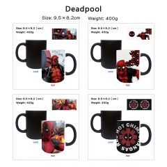 6 Styles Deadpool Cartoon Pattern Ceramic Cup Anime Changing Color Ceramic Mug