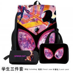 Spider Man Cartoon Anime Backpack+Shoulder Bag+Pencil Bag(set)