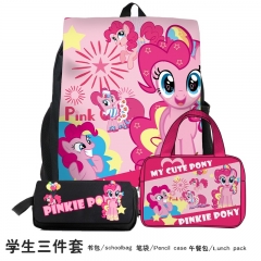2 Styles My Little Pony Cartoon Anime Backpack+Shoulder Bag+Pencil Bag(set)