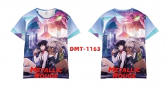 Metallic Rouge Short Sleeve Cartoon Anime T Shirt