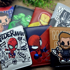 7 Styles Marvel's The Avengers Cartoon Pattern Coin Purse Short Anime Wallet